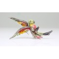 brosa " Exotique Parrot ". cloisonne . Statele Unite cca 1950